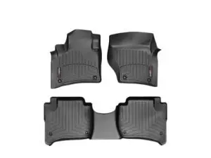 2010-2015 Porsche| Volkswagen Cayenne| Touareg WeatherTech Front and Rear Floorliners-Black-44333-1-2-WT