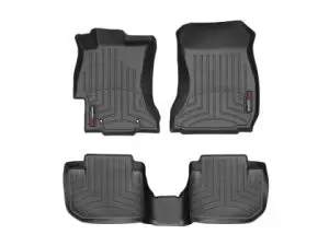 2012-2021 Subaru Impreza| XV Crosstrek| WRX| WRX STI| Crosstrek WeatherTech Front and Rear Floorliners-Black-44439-1-2-WT