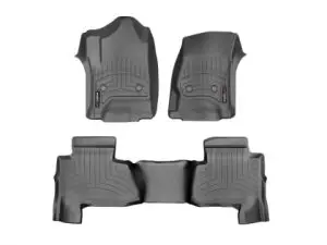 2014-2020 Chevrolet| GMC| Cadillac Silverado| Escalade| Suburban| Tahoe| Sierra| Yukon WeatherTech Front and Rear Floorliners-Black-44607-1-8-WT