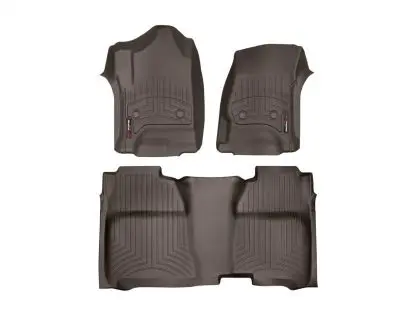 2014-2020 Chevrolet| GMC| Cadillac Silverado| Escalade| Suburban| Tahoe| Sierra| Yukon WeatherTech Front and Rear Floorliners-Black-476071-475422-WT