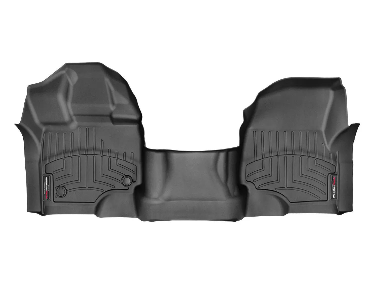 2015-2024 Ford F-150 WeatherTech Floorliner 1st Row - Over the Hump-Black-447931-WT