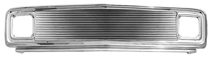 GM Pickup Chromed Steel Grill Assembly w MIL Billet Insert image .jpeg