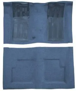 1969 Ford Torino GT Convertible 4 Speed with 2 Med Blue Inserts Flooring