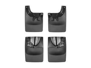2016-2023 Toyota Tacoma WeatherTech No Drill Mud Front and Rear Flaps-Black-110056-120056-WT