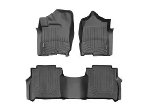 2016-2024 Nissan TITAN XD| TITAN WeatherTech Front and Rear Floorliners-Black-44908-1-2-WT