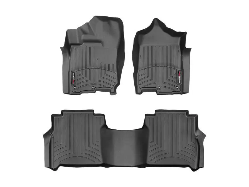 2016-2024 Nissan TITAN XD| TITAN WeatherTech Front and Rear Floorliners-Black-44908-1-2-WT