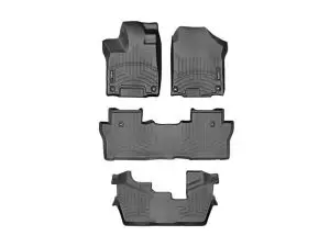 2016-2025 Honda Pilot| Passport WeatherTech Front and Rear Floorliners-Black-44839-1-2-WT