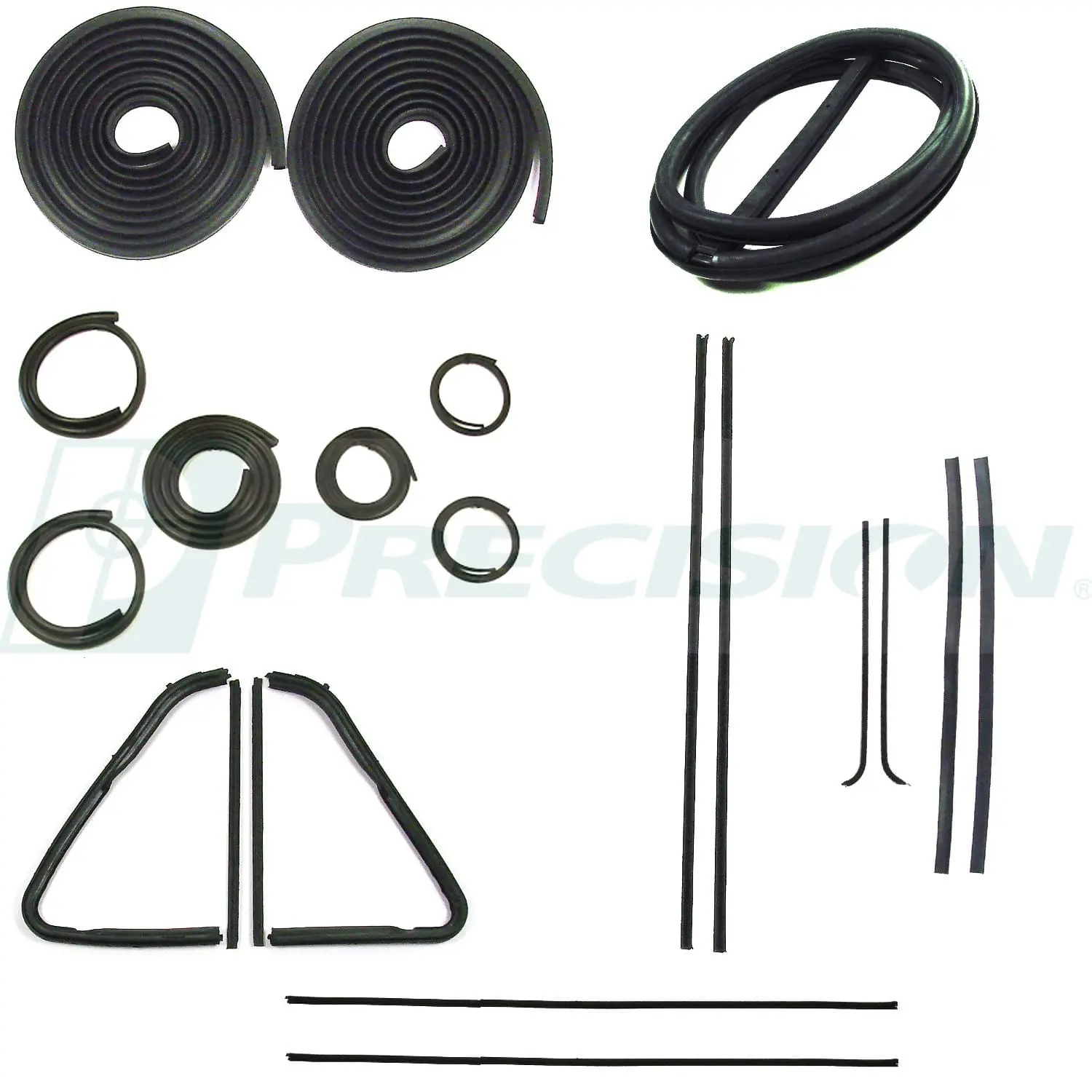 1951-1953 GM Pickup Weatherstrip Kit with Windshield Trim Groove