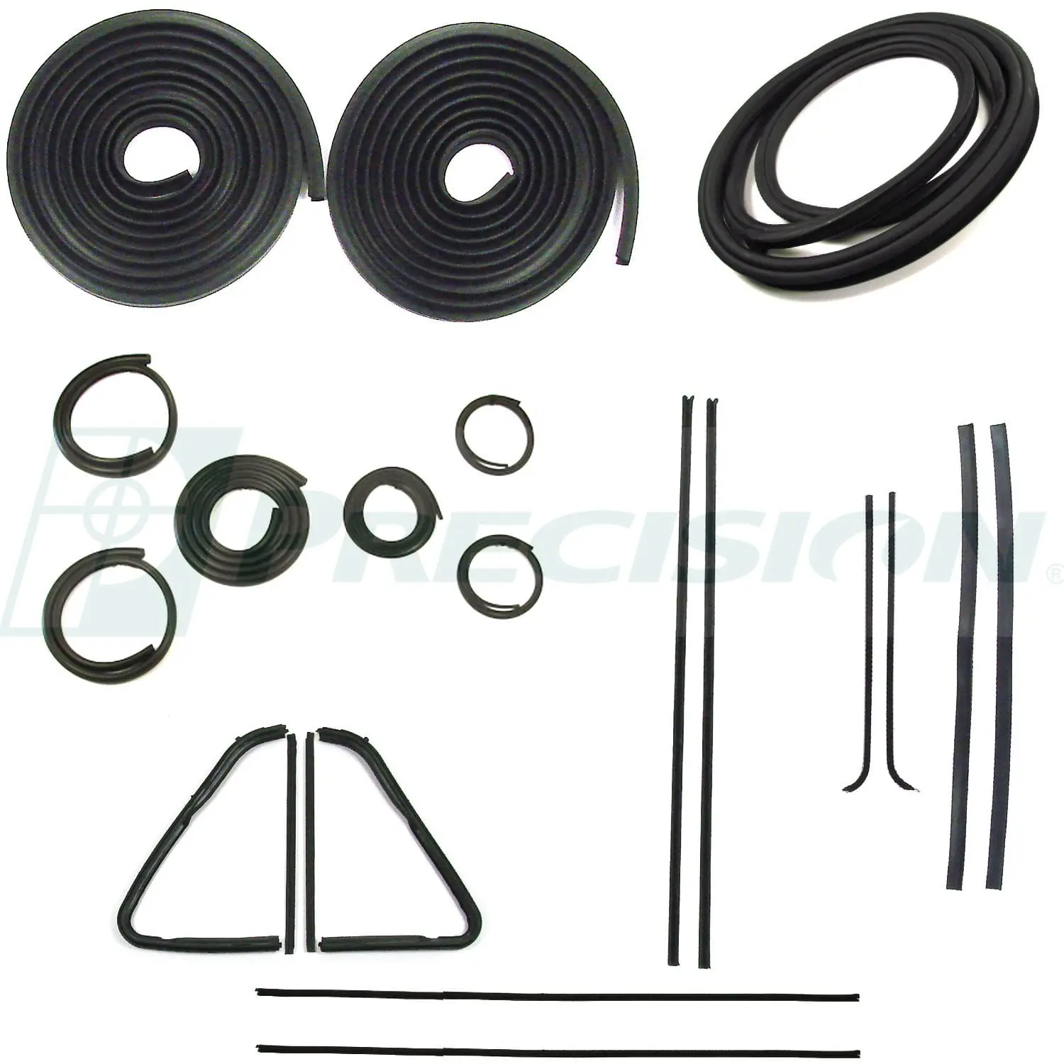 1954-1955 GM Pickup Weatherstrip Kit with Windshield Trim Groove