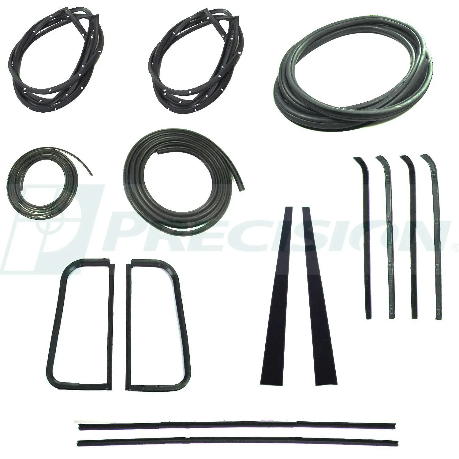 1955-1959 GM Pickup Weatherstrip Kit with Windshield Trim Groove