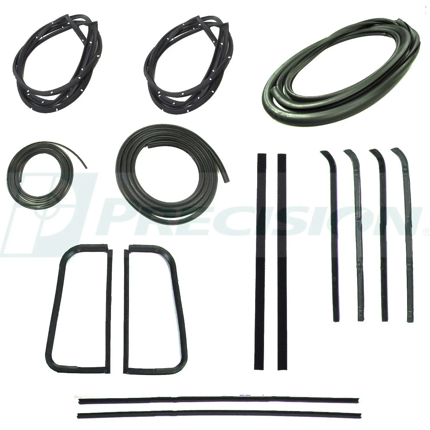 1955-1959 GM Pickup Weatherstrip Kit w/o Windshield Trim Groove