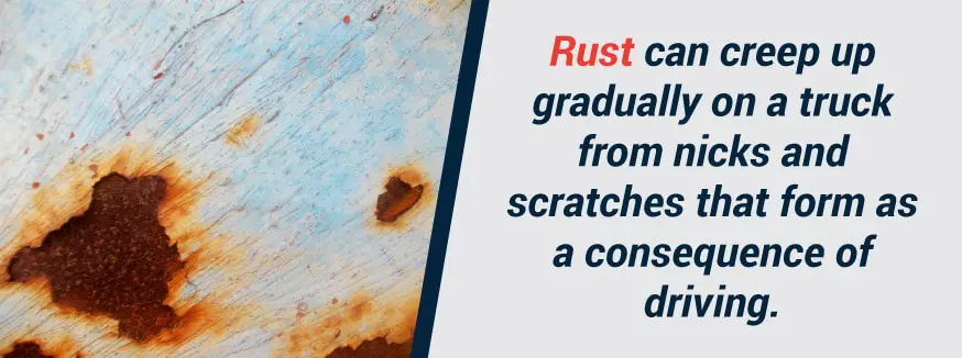 rust forms and spreads