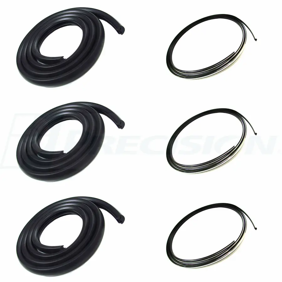 1947-1954 GM Pickup Small Rear Window and Corner Glass Seal Kit, Chrome