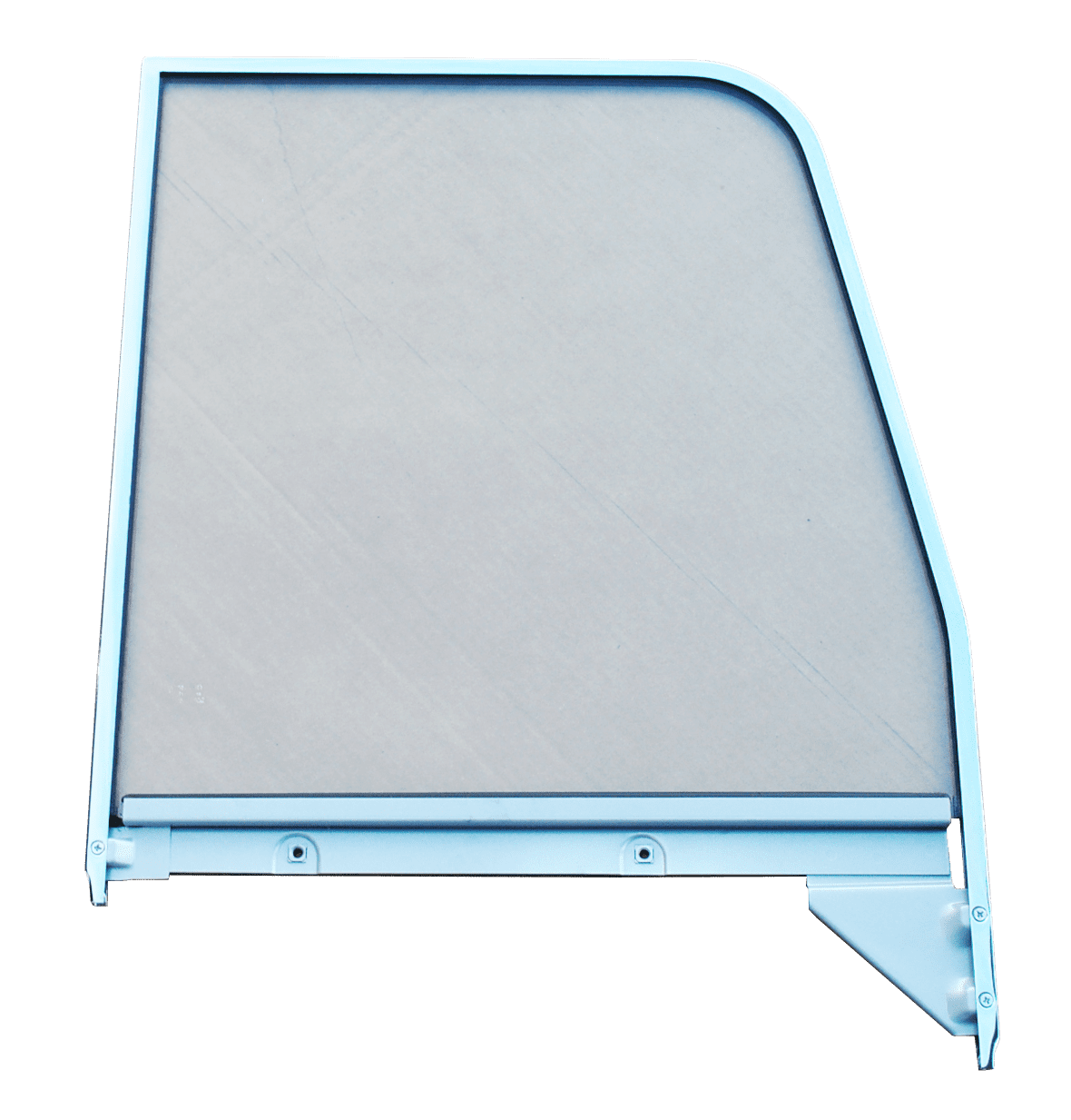 1955-1959 Chevy/GMC Pickup PASSENGER SIDE CLEAR DOOR GLASS WITH CHROME TRIM