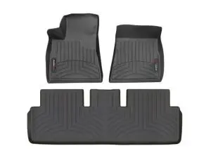 2017-2024 Tesla 3 WeatherTech Front and Rear Floorliners-Black-441220-1-2-WT