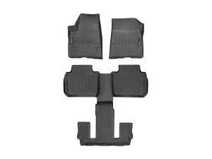 2017-2025 GMC| Chevrolet Acadia| Blazer WeatherTech Front and Rear Floorliners-Black-441080-1-3-WT