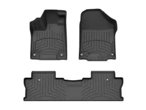 2017-2025 Honda Ridgeline WeatherTech Front and Rear Floorliner HP-Black-44971-1-2IM-WT