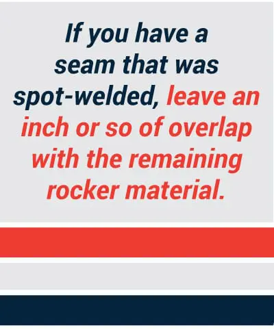 Leave metal for overlap