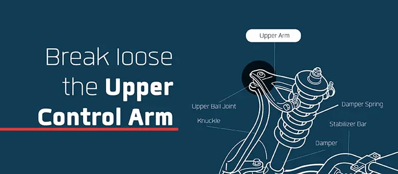 How to break Ford F150 upper control arm loose