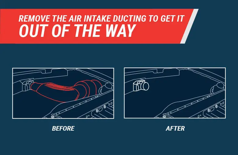 Remove F150 air intake ducting