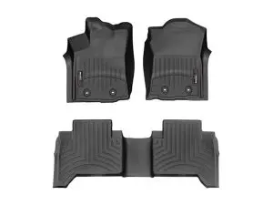 2018-2023 Toyota Tacoma WeatherTech Front and Rear Floorliners-Black-4412991-448722-WT