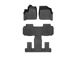 2018-2024 Chevrolet Traverse| Traverse Limited WeatherTech Front and Rear Floorliners-Black-441228-1-2-WT