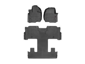 2018-2024 Ford| Lincoln Expedition| Navigator WeatherTech Front and Rear Floorliner HP-Black-441295-1-5IM-WT