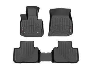 2018-2025 BMW X3| X4 WeatherTech Front and Rear Floorliners-Black-441273-1-2-WT
