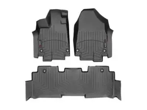 2018-2025 Honda Odyssey WeatherTech Front and Rear Floorliners-Black-441218-1-2-WT