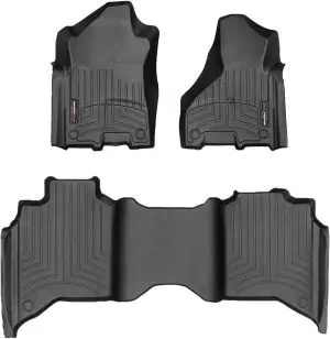 2019-2024 Ram 2500| 3500| 4500| 5500 WeatherTech Front and Rear Floorliners-Black-441545-1-2-WT