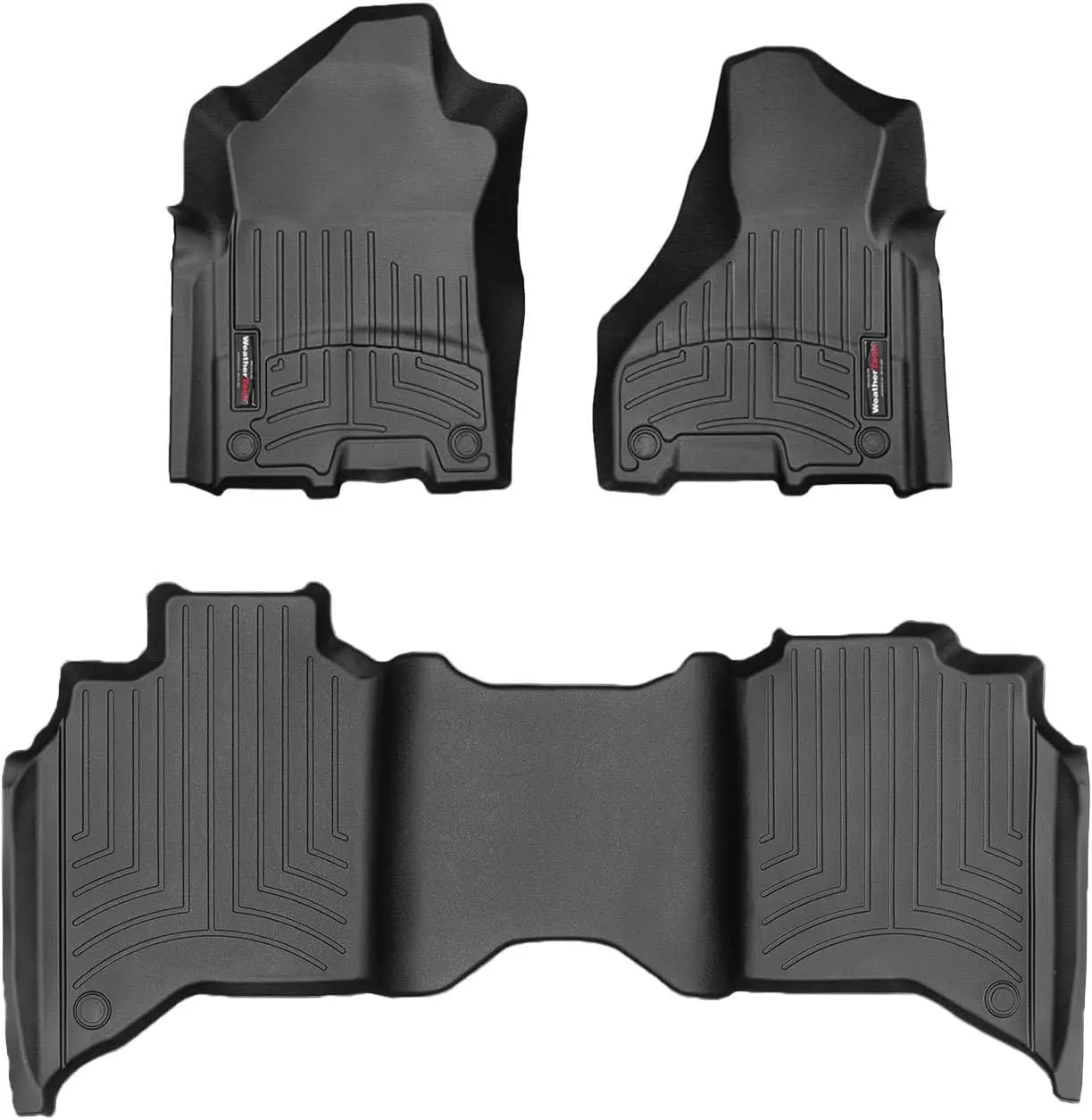 2019-2024 Ram 2500| 3500| 4500| 5500 WeatherTech Front and Rear Floorliners-Black-441545-1-2-WT