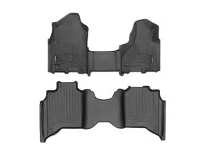2019-2024 Ram 2500| 3500| 4500| 5500 WeatherTech Front and Rear Floorliners - Over the Hump-Black-4415711-4415454-WT