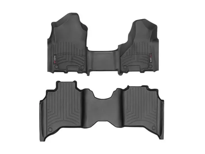 2019-2024 Ram 2500| 3500| 4500| 5500 WeatherTech Front and Rear Floorliners - Over the Hump-Black-4415711-4415454-WT
