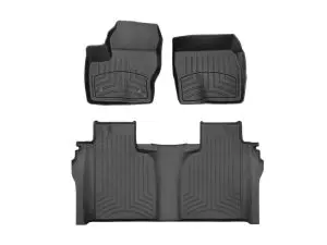 2019-2025 Chevrolet| GMC Silverado 1500| Sierra 1500| Silverado 2500 HD| Silverado 3500 HD| Sierra 2500 HD| Sierra 3500 HD| Silverado 1500 LTD| Sierra 1500 Limited WeatherTech Front and Rear Floorliner HP-Black-441436-1-2IM-WT