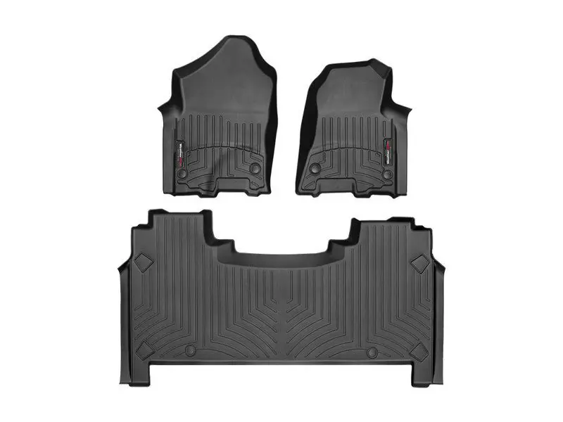 2019-2025 Ram 1500 WeatherTech Front and Rear Floorliners-Black-441428-1-3-WT