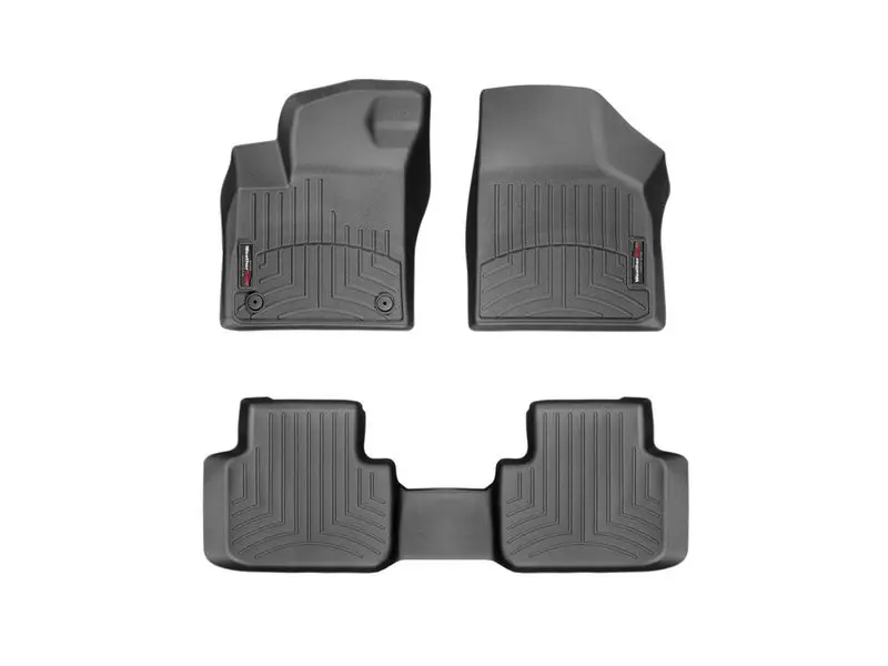 2019-2025 Volkswagen Atlas| Atlas Cross Sport WeatherTech Front and Rear Floorliners-Black-4415501-4410844-WT