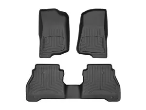 2020-2024 Jeep Wrangler| Gladiator WeatherTech Front and Rear Floorliner HP-Black-441313-1-4IM-WT