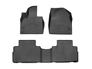 2020-2025 Ford Explorer WeatherTech Front and Rear Floorliners-Black-441575-1-2-WT