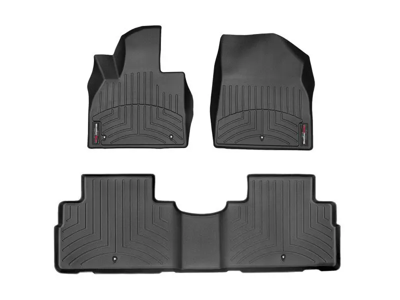 2020-2025 Ford Explorer WeatherTech Front and Rear Floorliners-Black-441575-1-2-WT
