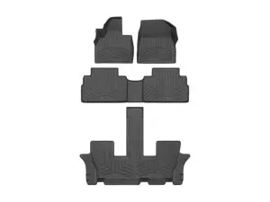 2020-2025 Kia Telluride WeatherTech Front and Rear Floorliner HP-Black-441532-1-2-3IM-WT