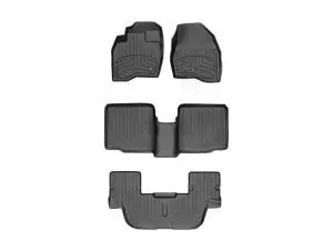 2021-2024 Cadillac| Chevrolet| GMC Escalade| Escalade ESV| Suburban| Tahoe| Yukon| Yukon XL WeatherTech Front and Rear Floorliner HP-Black-441632-1-2-6IM-WT