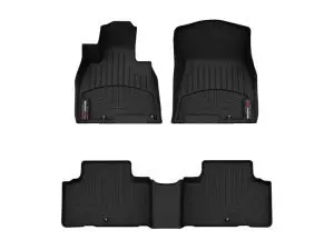 2021-2024 Genesis GV80 WeatherTech Front and Rear Floorliners-Black-441621-1-2-WT