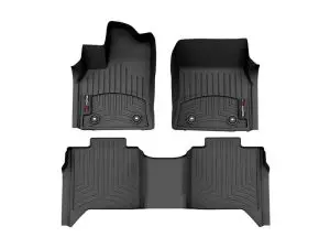 2022-2024 Toyota Tundra WeatherTech Front and Rear Floorliners-Black-441708-1-2-WT