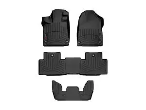 2022-2025 Acura MDX WeatherTech Front and Rear Floorliners-Black-441669-1-2-3-WT
