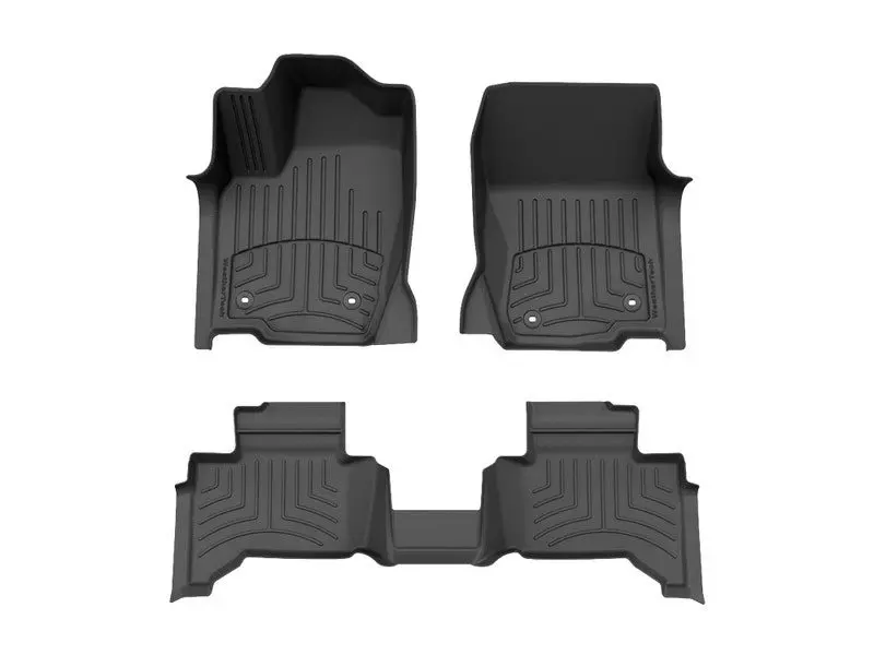 2024-2025 Lexus| Toyota GX550| Land Cruiser WeatherTech Front and Rear Floorliner HP-Black-441874-1-2IM-WT