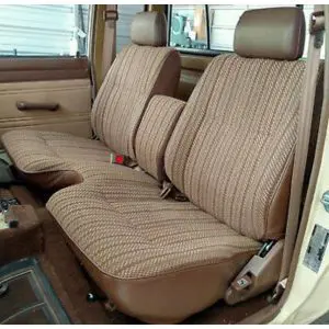 1989-1995 Toyota Pickup Truck Bench Seat Upholstery Kit, Integrated Headrests, Notch On Bottom With Headrests, Seat Belt Pass Thru's-50223HR