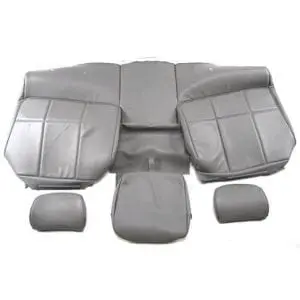 1992-1996 Ford Pickup Bench Seat Cover Kit with Folding Armrest and Separate Headrests, Open Back