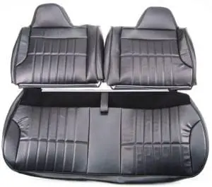 1995-1997 Ford Full Size Pickup Channel 50/50 Split Back Seat Cover with Integrated Head Rests