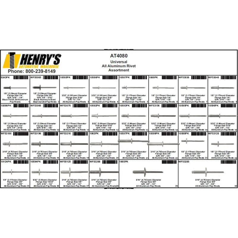 Aluminum Pop Rivet Assortment-AT4080