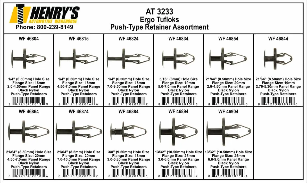 Assortment Tray Tuflok Retainers